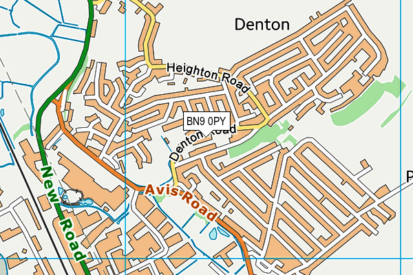 BN9 0PY map - OS VectorMap District (Ordnance Survey)