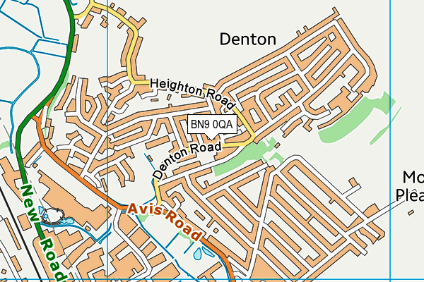 BN9 0QA map - OS VectorMap District (Ordnance Survey)