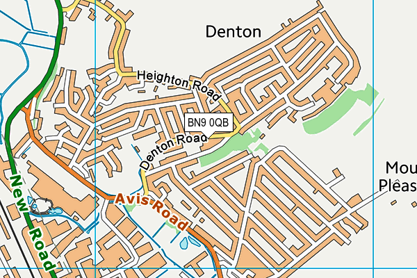 BN9 0QB map - OS VectorMap District (Ordnance Survey)