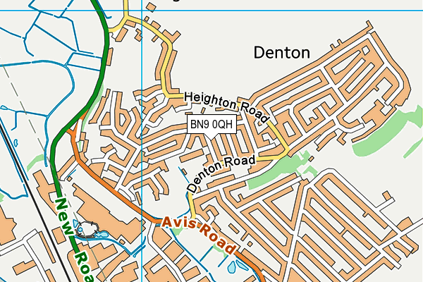 BN9 0QH map - OS VectorMap District (Ordnance Survey)