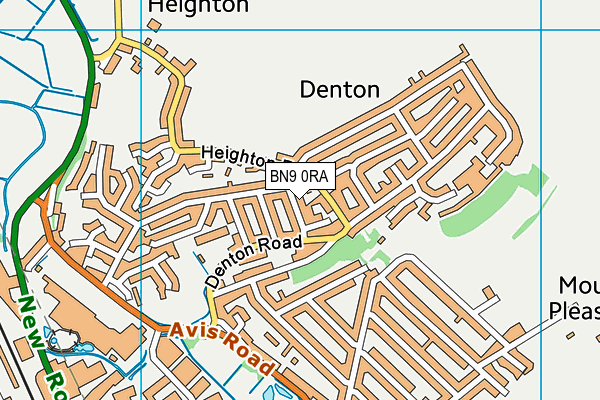 BN9 0RA map - OS VectorMap District (Ordnance Survey)
