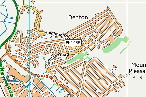 BN9 0RF map - OS VectorMap District (Ordnance Survey)