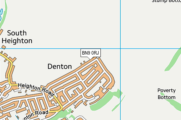 BN9 0RJ map - OS VectorMap District (Ordnance Survey)