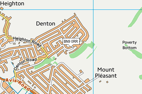 BN9 0RR map - OS VectorMap District (Ordnance Survey)