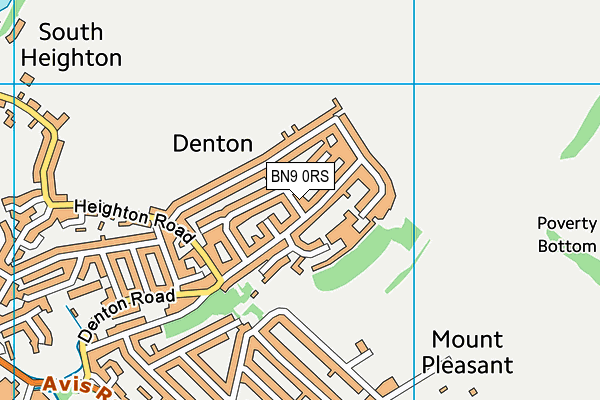 BN9 0RS map - OS VectorMap District (Ordnance Survey)