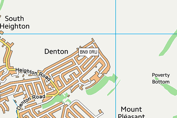 BN9 0RU map - OS VectorMap District (Ordnance Survey)