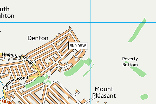 BN9 0RW map - OS VectorMap District (Ordnance Survey)