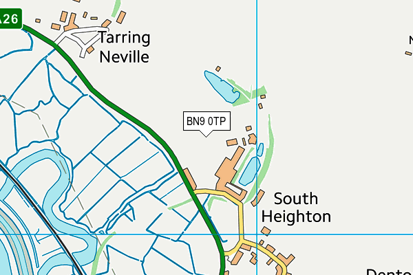BN9 0TP map - OS VectorMap District (Ordnance Survey)