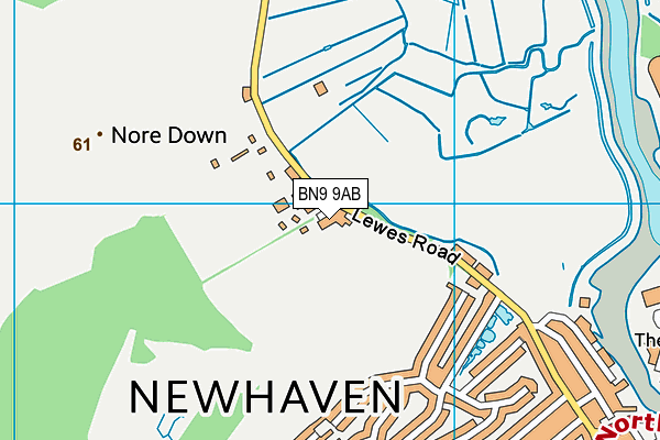 BN9 9AB map - OS VectorMap District (Ordnance Survey)