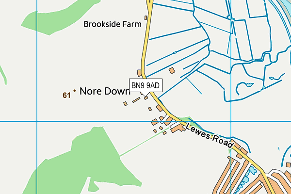 BN9 9AD map - OS VectorMap District (Ordnance Survey)