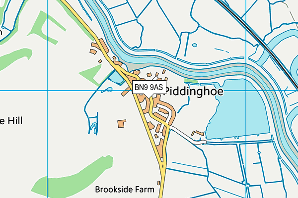 BN9 9AS map - OS VectorMap District (Ordnance Survey)