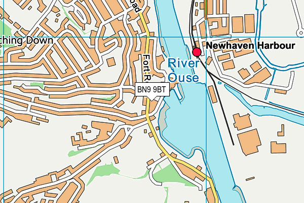 BN9 9BT map - OS VectorMap District (Ordnance Survey)