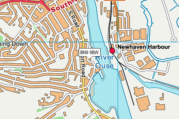BN9 9BW map - OS VectorMap District (Ordnance Survey)