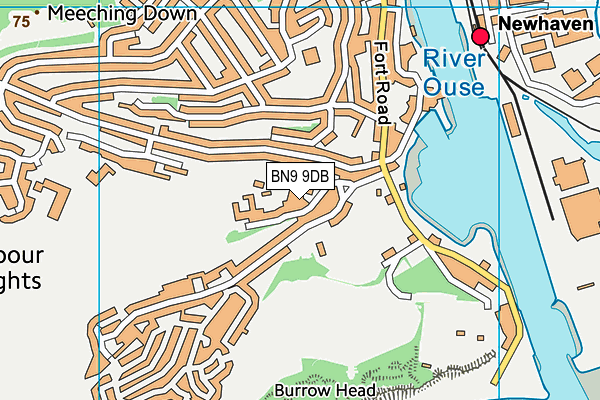 BN9 9DB map - OS VectorMap District (Ordnance Survey)