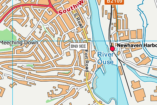 BN9 9EE map - OS VectorMap District (Ordnance Survey)