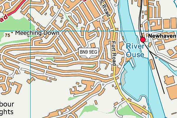 BN9 9EG map - OS VectorMap District (Ordnance Survey)