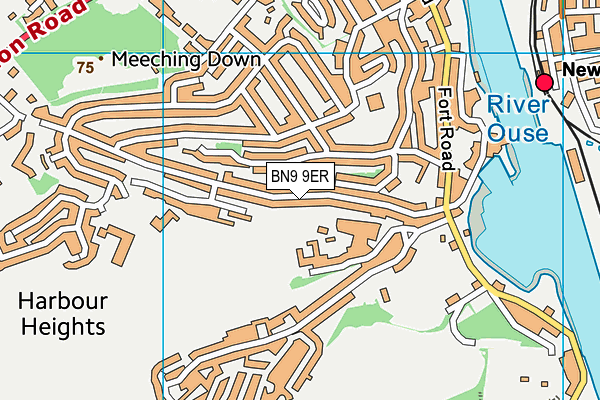 BN9 9ER map - OS VectorMap District (Ordnance Survey)