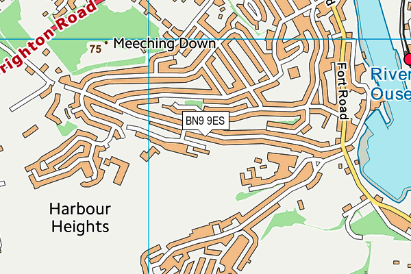 BN9 9ES map - OS VectorMap District (Ordnance Survey)