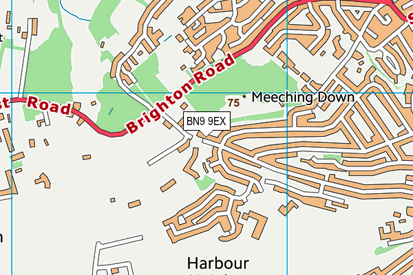 BN9 9EX map - OS VectorMap District (Ordnance Survey)