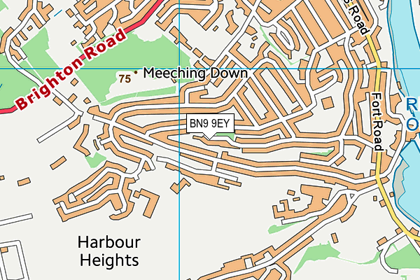 BN9 9EY map - OS VectorMap District (Ordnance Survey)