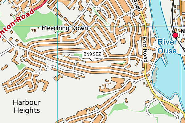 BN9 9EZ map - OS VectorMap District (Ordnance Survey)