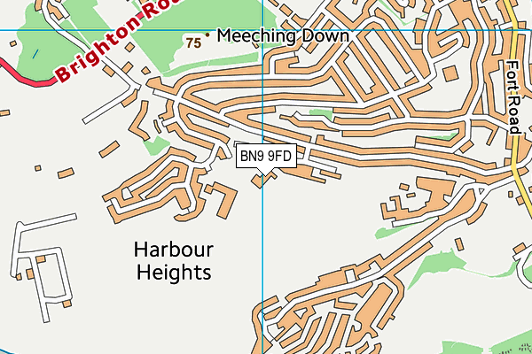 High Cliff Academy map (BN9 9FD) - OS VectorMap District (Ordnance Survey)