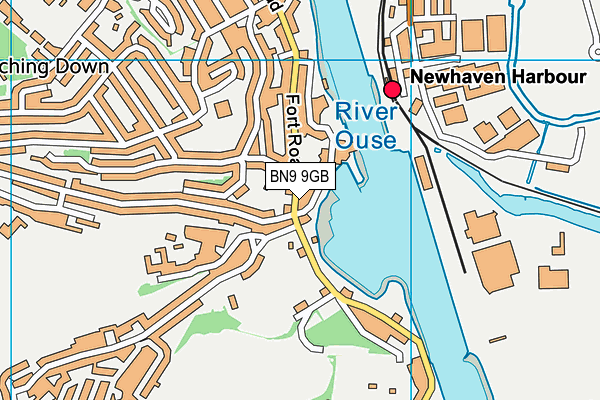 BN9 9GB map - OS VectorMap District (Ordnance Survey)