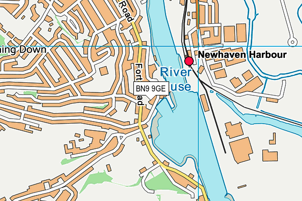BN9 9GE map - OS VectorMap District (Ordnance Survey)
