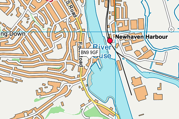 BN9 9GF map - OS VectorMap District (Ordnance Survey)