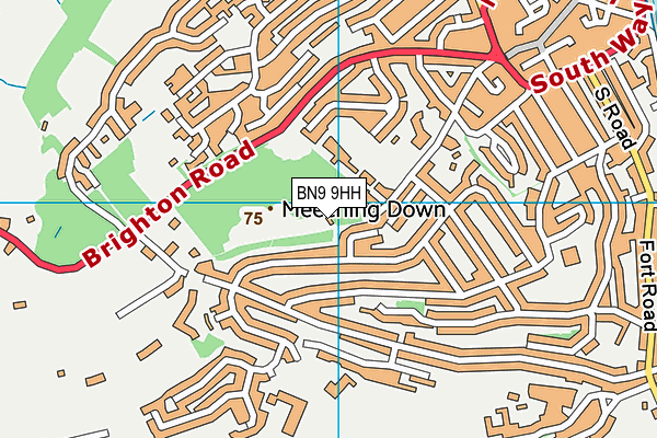 BN9 9HH map - OS VectorMap District (Ordnance Survey)