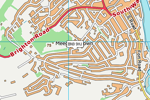 BN9 9HJ map - OS VectorMap District (Ordnance Survey)