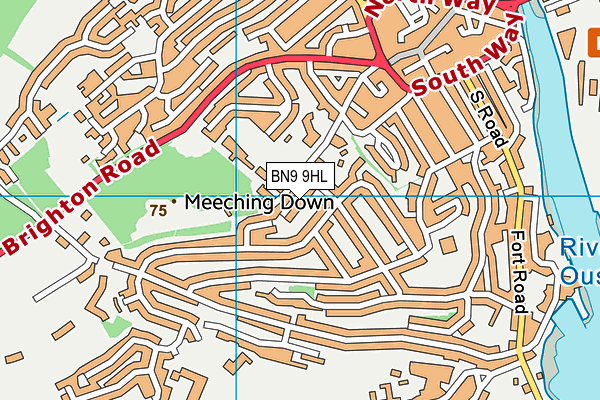 BN9 9HL map - OS VectorMap District (Ordnance Survey)