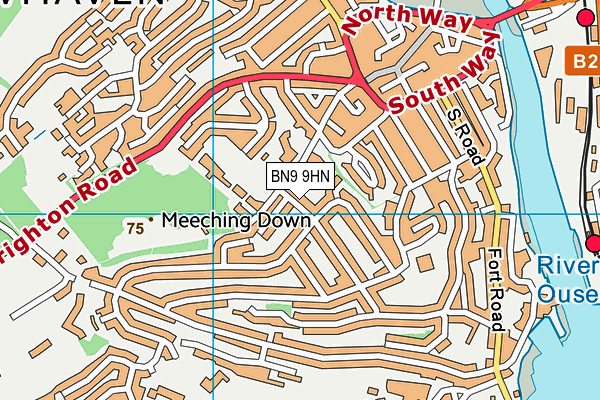 BN9 9HN map - OS VectorMap District (Ordnance Survey)