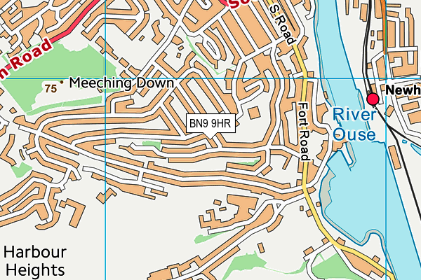 BN9 9HR map - OS VectorMap District (Ordnance Survey)