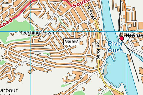 BN9 9HS map - OS VectorMap District (Ordnance Survey)