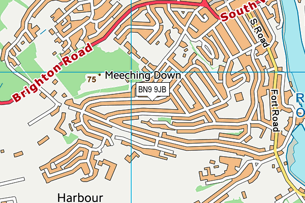 BN9 9JB map - OS VectorMap District (Ordnance Survey)