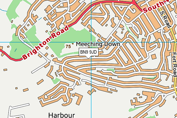 BN9 9JD map - OS VectorMap District (Ordnance Survey)