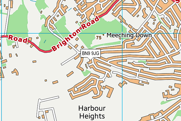 BN9 9JG map - OS VectorMap District (Ordnance Survey)