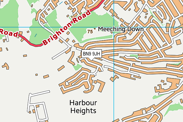 BN9 9JH map - OS VectorMap District (Ordnance Survey)
