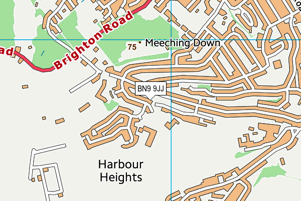 BN9 9JJ map - OS VectorMap District (Ordnance Survey)
