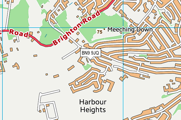 BN9 9JQ map - OS VectorMap District (Ordnance Survey)