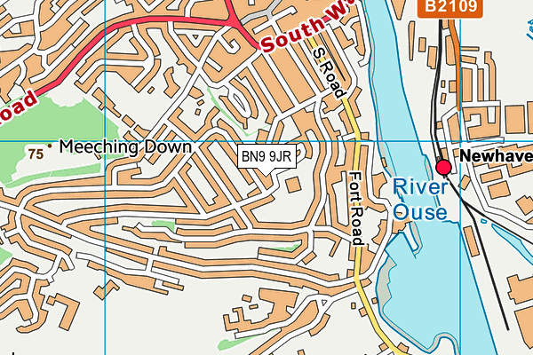 BN9 9JR map - OS VectorMap District (Ordnance Survey)