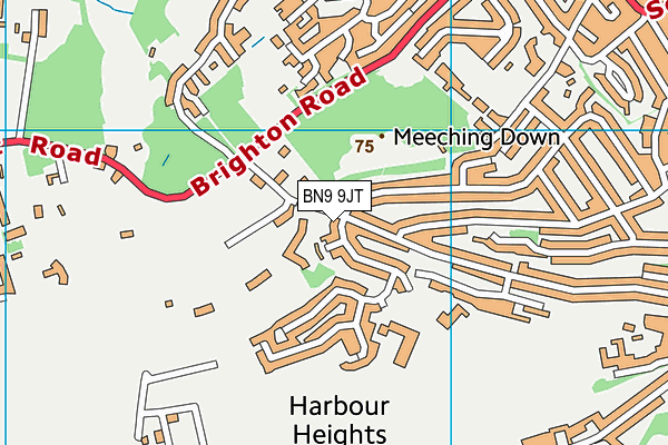 BN9 9JT map - OS VectorMap District (Ordnance Survey)