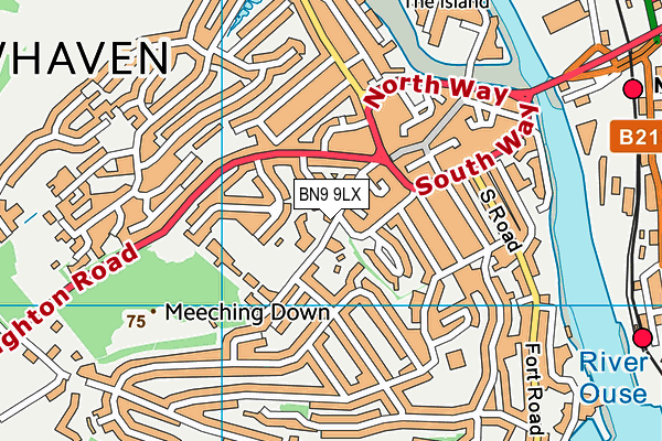 Harbour Primary & Nursery School map (BN9 9LX) - OS VectorMap District (Ordnance Survey)