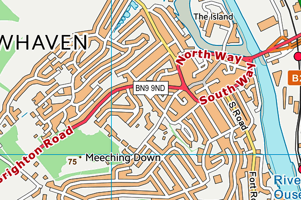 BN9 9ND map - OS VectorMap District (Ordnance Survey)