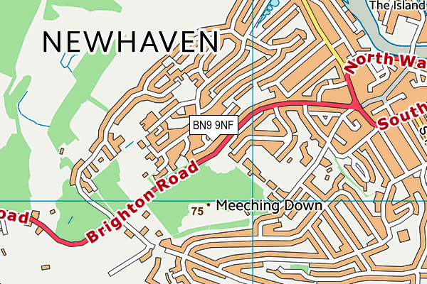 BN9 9NF map - OS VectorMap District (Ordnance Survey)