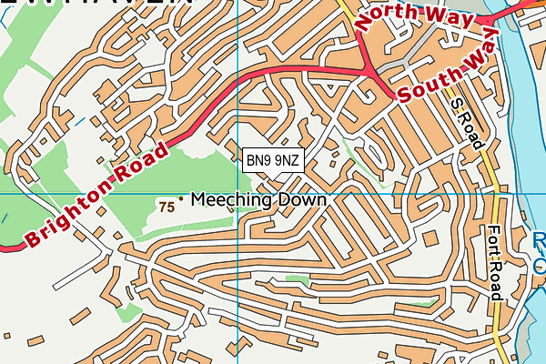 BN9 9NZ map - OS VectorMap District (Ordnance Survey)