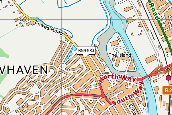 BN9 9SJ map - OS VectorMap District (Ordnance Survey)