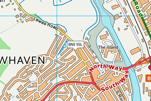 BN9 9SL map - OS VectorMap District (Ordnance Survey)