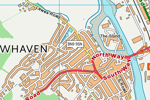 BN9 9SN map - OS VectorMap District (Ordnance Survey)